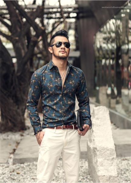 shirt fashion long sleeve lapel neck homme clothing slim fit shirt spring new mens designer casual print, White;black
shirt fashion long sleeve lapel neck homme clothing slim fit shirt spring new mens designer casual print, White;black
