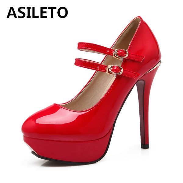 asileto woman pump round toe thin high heels high platforms mary janes buckle large size 32-43 party wedding red s1756, Black
asileto woman pump round toe thin high heels high platforms mary janes buckle large size 32-43 party wedding red s1756, Black