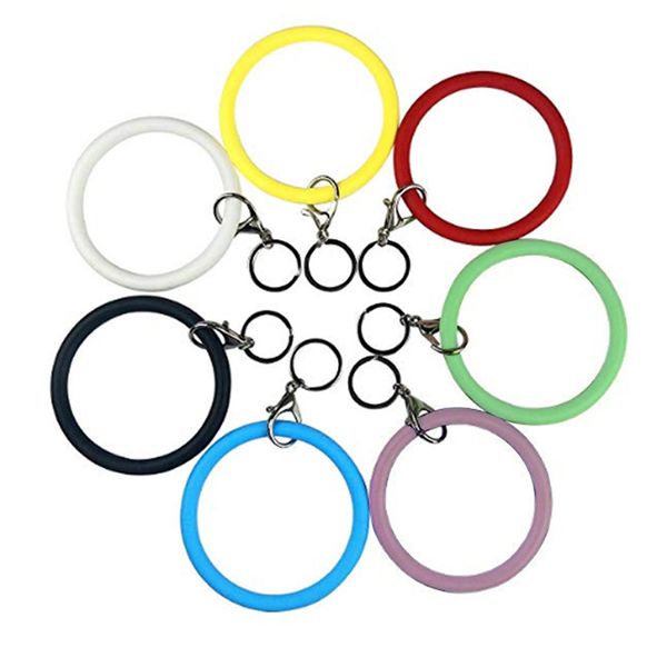 10 colors silicone bangle key ring wrist sports keychain bracelet round key rings colorful keyring products, Silver
10 colors silicone bangle key ring wrist sports keychain bracelet round key rings colorful keyring products, Silver
