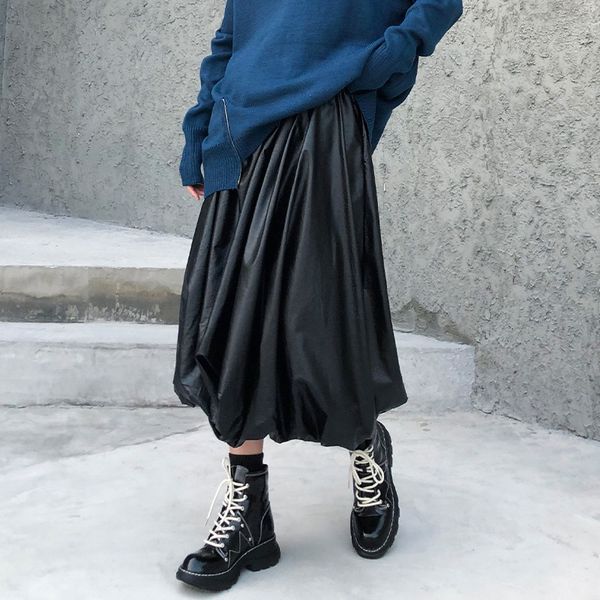 leather skirt women high waist loose casual long pu leather pleated skirt autumn winter ladies streetwear fashion solid, Black
leather skirt women high waist loose casual long pu leather pleated skirt autumn winter ladies streetwear fashion solid, Black
