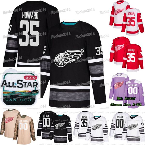 2019 All Star 35 Jimmy Howard Detroit Red Wings Dylan Larkin Henrik Zetterberg Justin Abdelkader Kronwall Mantha Ericsson Hockey Jerseys
2019 All Star 35 Jimmy Howard Detroit Red Wings Dylan Larkin Henrik Zetterberg Justin Abdelkader Kronwall Mantha Ericsson Hockey Jerseys