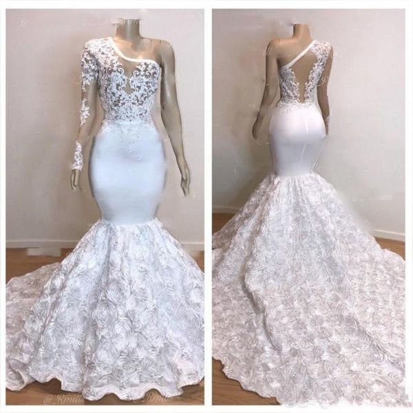 white one shoulder wedding dresses see through lace mermaid bridal gowns ruched rose sweep train wedding dress custom made vestidos
white one shoulder wedding dresses see through lace mermaid bridal gowns ruched rose sweep train wedding dress custom made vestidos