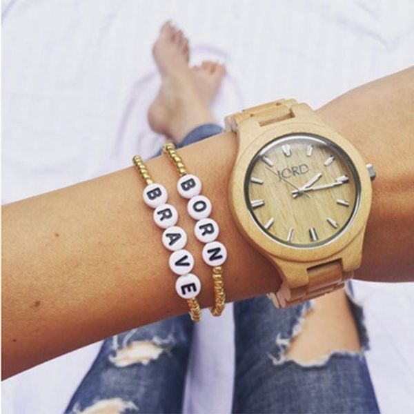 2019 new fashion diy metal gold beading bracelet acrylic born brave letter bracelet born women birthday gift & bangle, Black
2019 new fashion diy metal gold beading bracelet acrylic born brave letter bracelet born women birthday gift & bangle, Black