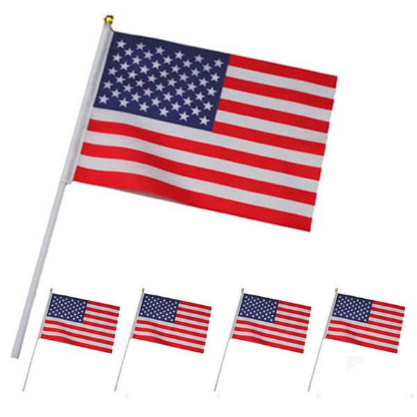 american flag hand wave flags 14*21cm us/usa national flags celebration parade waving flag supply decoration
american flag hand wave flags 14*21cm us/usa national flags celebration parade waving flag supply decoration