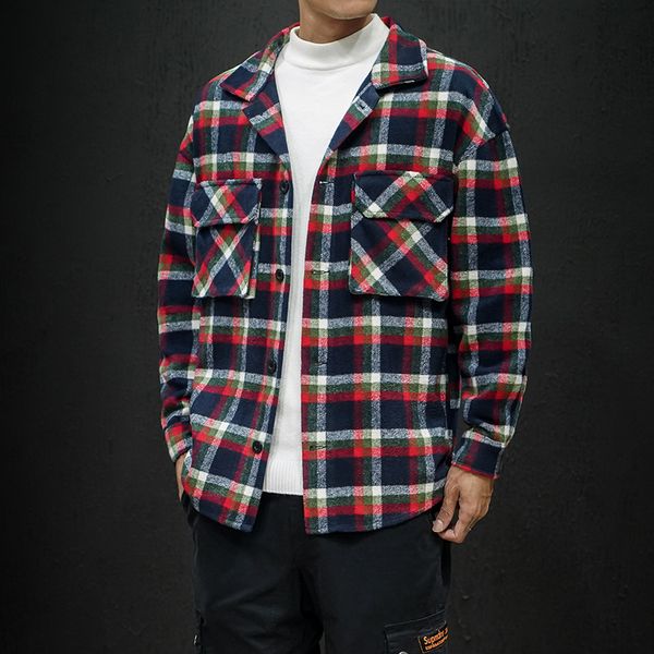 2019 autumn long sleeve shirts for men plaid check flannel cotton thick vintage plus streetwear winter woolen casual shirt, White;black
2019 autumn long sleeve shirts for men plaid check flannel cotton thick vintage plus streetwear winter woolen casual shirt, White;black