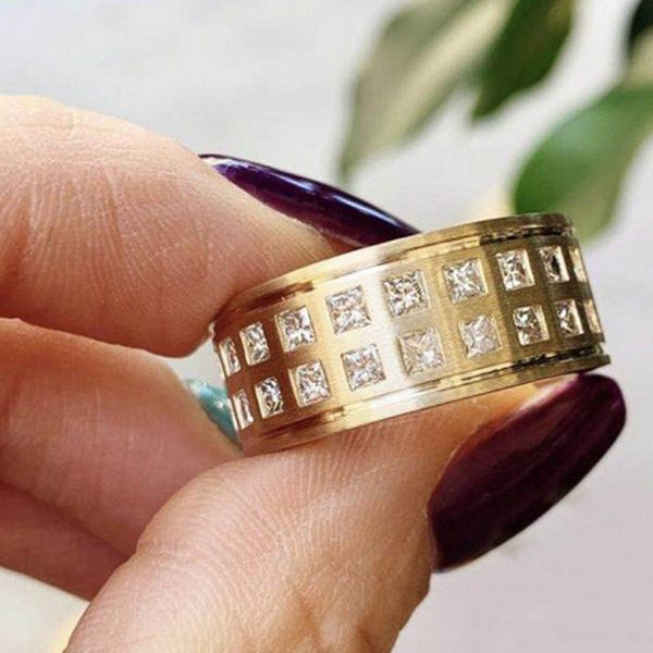 wedding rings men's fashion classic gold zircon engagement ring anniversary party cz valentine's day gift lover's jewelry, Slivery;golden
wedding rings men's fashion classic gold zircon engagement ring anniversary party cz valentine's day gift lover's jewelry, Slivery;golden