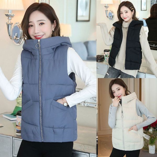 women jacket cotton vest sleeveless hooded coat short waistcoat outwear new parka womens winter coats dames winter jassen f1, Black
women jacket cotton vest sleeveless hooded coat short waistcoat outwear new parka womens winter coats dames winter jassen f1, Black