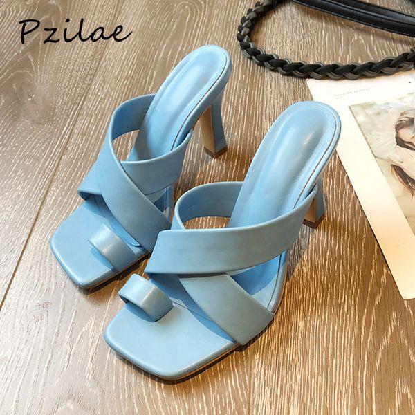 pzilae 2020 women summer shoes slides square head high heel slippers ladies slip on thin heels women party shoes blue, Black
pzilae 2020 women summer shoes slides square head high heel slippers ladies slip on thin heels women party shoes blue, Black