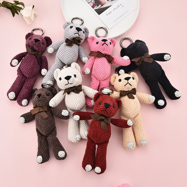 bear stuffed animals doll plush keychain toys 2020 keychain, Silver