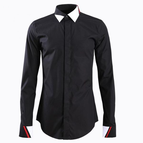 minglu men shirt luxury collar and cuff patchwork design long sleeve mens dress shirts plus size 4xl slim fit casual man shirts, White;black
minglu men shirt luxury collar and cuff patchwork design long sleeve mens dress shirts plus size 4xl slim fit casual man shirts, White;black