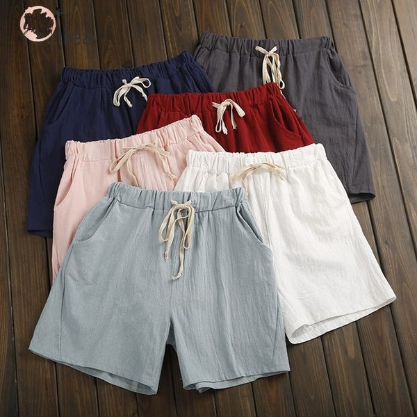 shorts womens women cotton linen shorts trousers feminino summer elastic wasit home loose casual shorts plus size with pocket, White;black
shorts womens women cotton linen shorts trousers feminino summer elastic wasit home loose casual shorts plus size with pocket, White;black