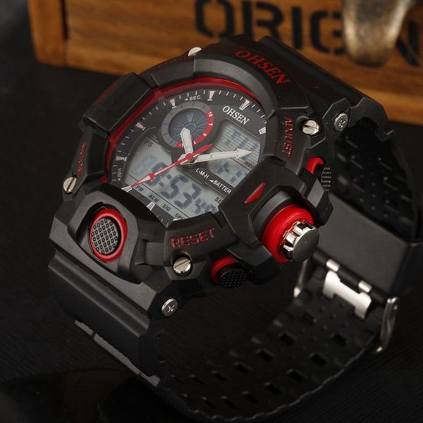 ohsen digital quartz sports watch men red dial fashion 50m waterproof lcd man hombre wristwatch montre homme clock gift, Slivery;brown
ohsen digital quartz sports watch men red dial fashion 50m waterproof lcd man hombre wristwatch montre homme clock gift, Slivery;brown