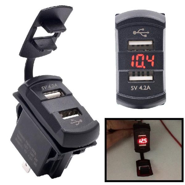 new dual usb 12v car boat socket rocker switch panel with voltage voltmeter red r2lc
new dual usb 12v car boat socket rocker switch panel with voltage voltmeter red r2lc
