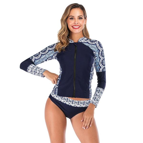 2019 split long-sleeved surf suit sunscreen female blue fashion swimsuit spring wetsuit two pieces swimwear plus size s-xxl, White;black
2019 split long-sleeved surf suit sunscreen female blue fashion swimsuit spring wetsuit two pieces swimwear plus size s-xxl, White;black
