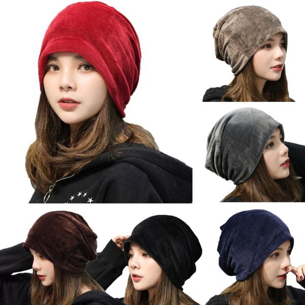 women winter thickened velvet slouchy hat solid color ear warmer baggy hip hop lengthened skullies warm beanie cap, Blue;gray
women winter thickened velvet slouchy hat solid color ear warmer baggy hip hop lengthened skullies warm beanie cap, Blue;gray