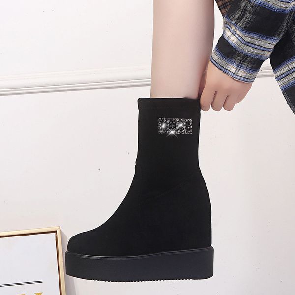 lady boots boots-women winter shoes for women lace up round toe booties woman 2019 high heels ladies 2020 mid-calf autumn wedge, Black
lady boots boots-women winter shoes for women lace up round toe booties woman 2019 high heels ladies 2020 mid-calf autumn wedge, Black