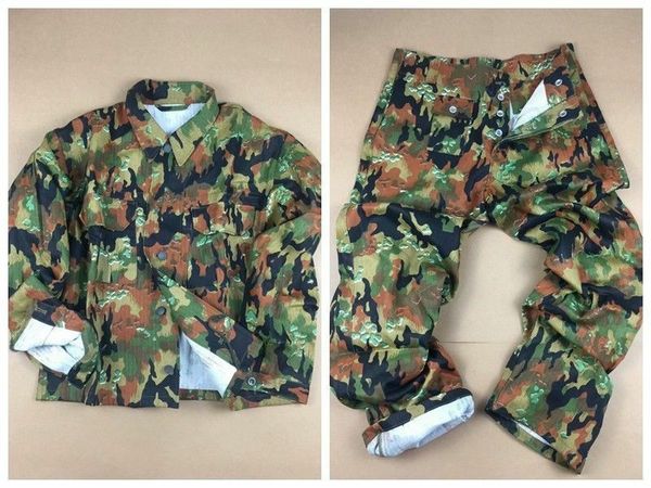 wwii german elite leibermuster camo uniform 1945 m45 field tunic and trousers set collection war reenactments, Black;red
wwii german elite leibermuster camo uniform 1945 m45 field tunic and trousers set collection war reenactments, Black;red