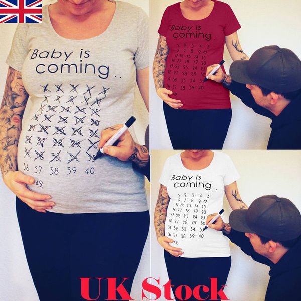 summer women designer tshirts pregnant short sleeve crew neck birth countdown female clothing loose relaxed baby apparel, White
summer women designer tshirts pregnant short sleeve crew neck birth countdown female clothing loose relaxed baby apparel, White