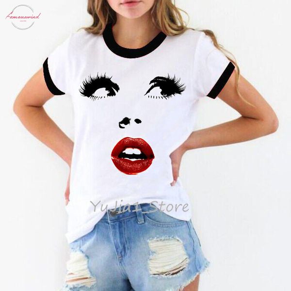 vogue t shirt women plus size lips eyelash makeup print t shirt camiseta mujer ulzzang harajuku shirt femme white tshirt
vogue t shirt women plus size lips eyelash makeup print t shirt camiseta mujer ulzzang harajuku shirt femme white tshirt