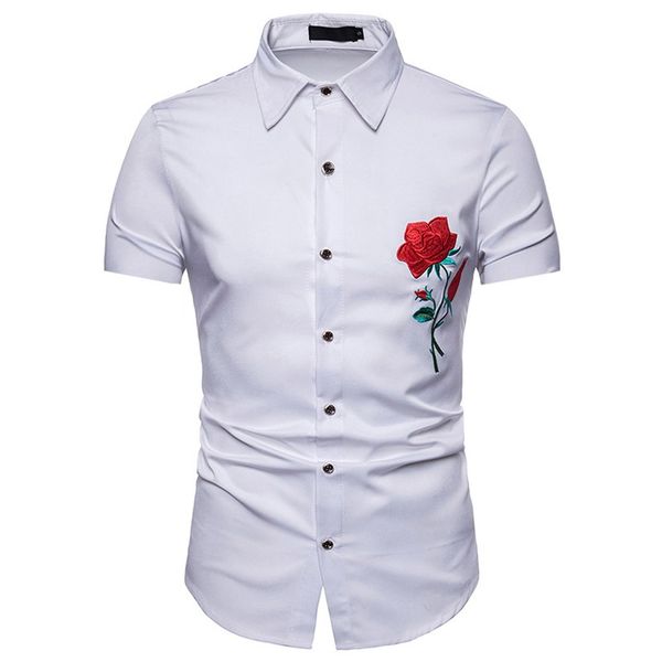 short sleeve button down shirt casual slim fit short sleeve button down shirts with embroidery men social shirt a502, White;black
short sleeve button down shirt casual slim fit short sleeve button down shirts with embroidery men social shirt a502, White;black