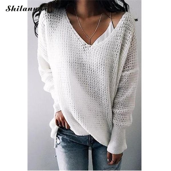 loose casual knitted sweater women 2019 long sleeve hollow pullovers plus size women sweater 3xl fashion white knitted pull, White;black
loose casual knitted sweater women 2019 long sleeve hollow pullovers plus size women sweater 3xl fashion white knitted pull, White;black