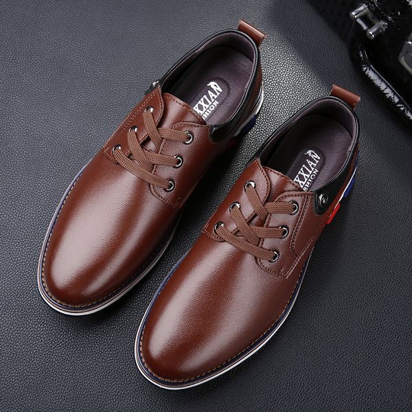2018 autumn new style men business leather shoes england city daily life casual shoes going to work men, Black
2018 autumn new style men business leather shoes england city daily life casual shoes going to work men, Black