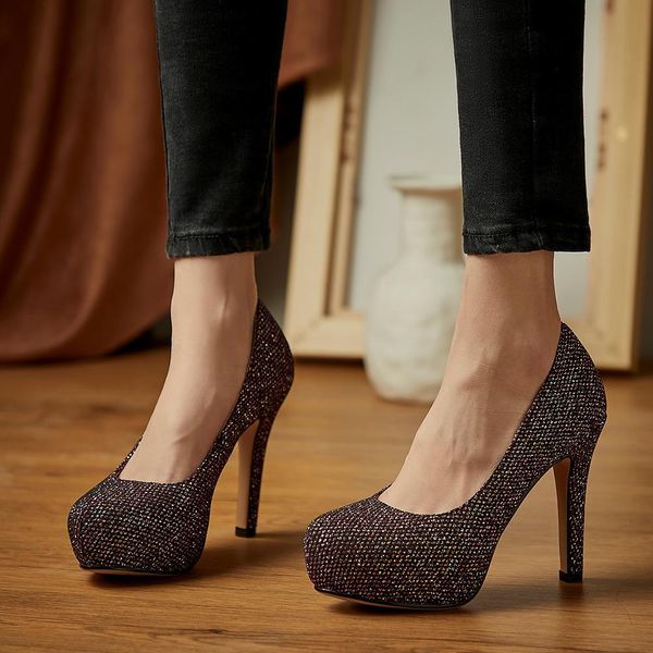 sarairis 2020 dropship tacones altos delgados tamaño grande 46 mujeres zapatos mujer deslizamiento en la plataforma bling boda novias, Black
sarairis 2020 dropship tacones altos delgados tamaño grande 46 mujeres zapatos mujer deslizamiento en la plataforma bling boda novias, Black
