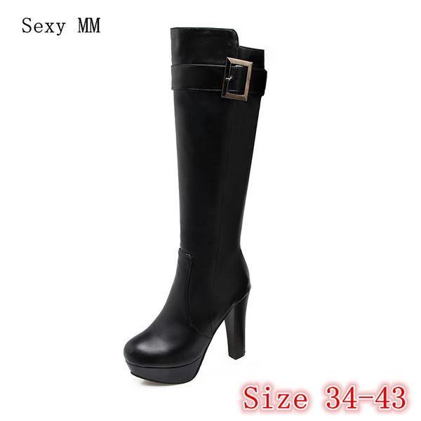 spring autumn women thigh high boots woman platform knee high boots ladies heels botas plus size 34 - 40 41 42 43, Black
spring autumn women thigh high boots woman platform knee high boots ladies heels botas plus size 34 - 40 41 42 43, Black