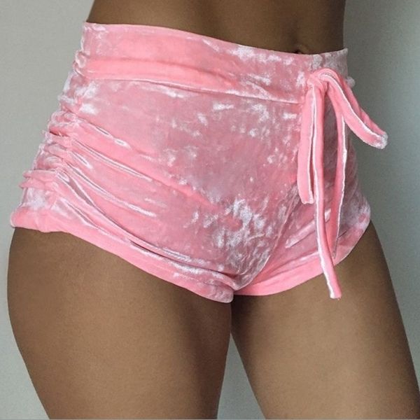 ciysty 2017 new solid color high waist sheath women's shorts soft velvet lace up hip skinny elastic short feminino, White;black
ciysty 2017 new solid color high waist sheath women's shorts soft velvet lace up hip skinny elastic short feminino, White;black