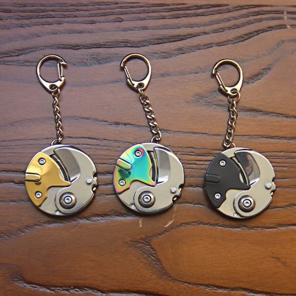 1 pcs steel folding pocket cutter screwdriver coin shaped survival camping keychain dc120 
1 pcs steel folding pocket cutter screwdriver coin shaped survival camping keychain dc120