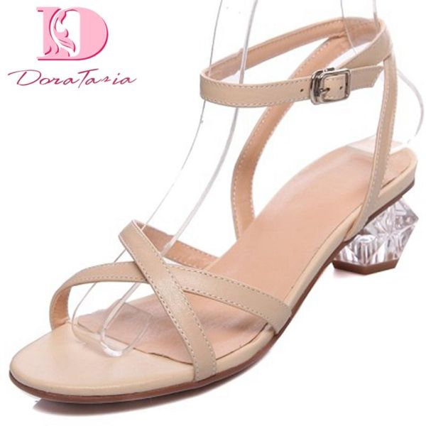 doratasia 2020 elegant clear heels genuine leather office ladies summer shoes women sandals, Black
doratasia 2020 elegant clear heels genuine leather office ladies summer shoes women sandals, Black