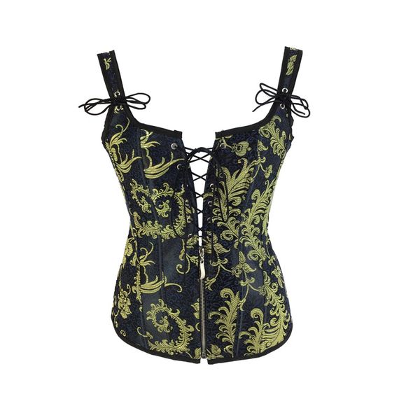 embroidered corset black zipper steampunk corset overbust lace up back vest corselet espartilhos korsefor women, Black;white
embroidered corset black zipper steampunk corset overbust lace up back vest corselet espartilhos korsefor women, Black;white