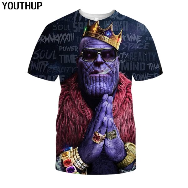 youthup summer t shirts men short sleeve cool 3d print thanos character tees shirt hip hop men 3d t-shirt streetwear plus size, White;black
youthup summer t shirts men short sleeve cool 3d print thanos character tees shirt hip hop men 3d t-shirt streetwear plus size, White;black