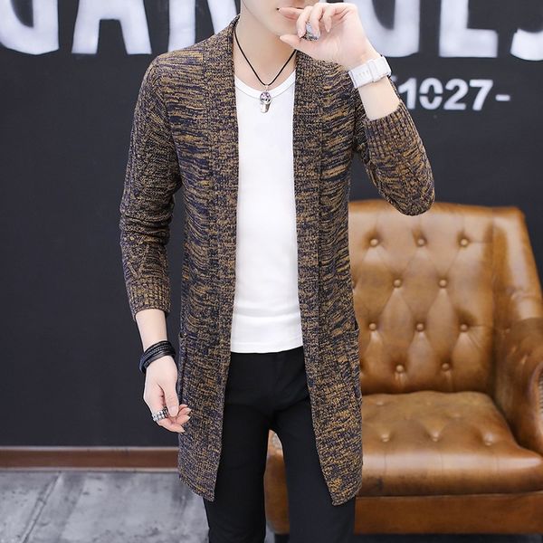 men long style cardigan spring and autumn x-long knit sweater jackets solid color sweatercoat long mens cardigans kk3203, White;black
men long style cardigan spring and autumn x-long knit sweater jackets solid color sweatercoat long mens cardigans kk3203, White;black