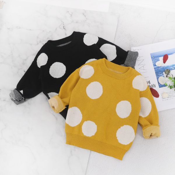 spring and autumn children loose-fit brushed and thick dotted sweater south korea men women childrenswear polka dot crew nec, Blue
spring and autumn children loose-fit brushed and thick dotted sweater south korea men women childrenswear polka dot crew nec, Blue