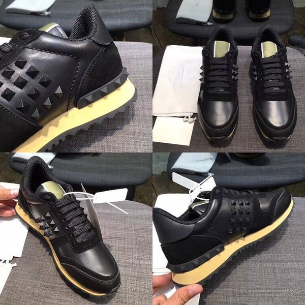 new color size 35-45 women men casual shoes camouflage genuine leather lace up couple rivets flat shoes, Black
new color size 35-45 women men casual shoes camouflage genuine leather lace up couple rivets flat shoes, Black