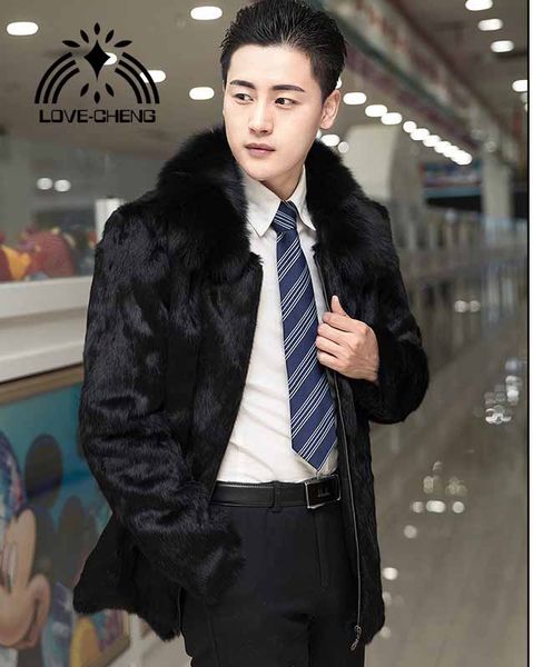 new real genuine natural fur coat with fur collar men fashion jacket outwear overcoat custom any size, Black;brown
new real genuine natural fur coat with fur collar men fashion jacket outwear overcoat custom any size, Black;brown
