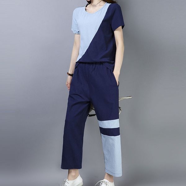 2020 real ssummer new cotton linen loose leisure suit stitching short-sleeved shirt + 8 points wide leg pants suit, White
2020 real ssummer new cotton linen loose leisure suit stitching short-sleeved shirt + 8 points wide leg pants suit, White