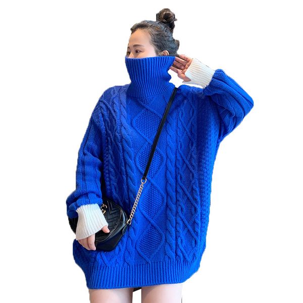 add fertilizer increase winter women sweater pullovers female loose mid-length fashion warm sweater plus size knit t291, White;black
add fertilizer increase winter women sweater pullovers female loose mid-length fashion warm sweater plus size knit t291, White;black
