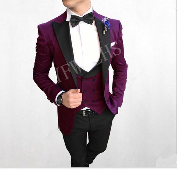 custom made tuxedos groom wedding men suits mens wedding suits tuxedo costumes de smoking pour hommes men(jacket+pants+tie+vest) b127, Black;gray
