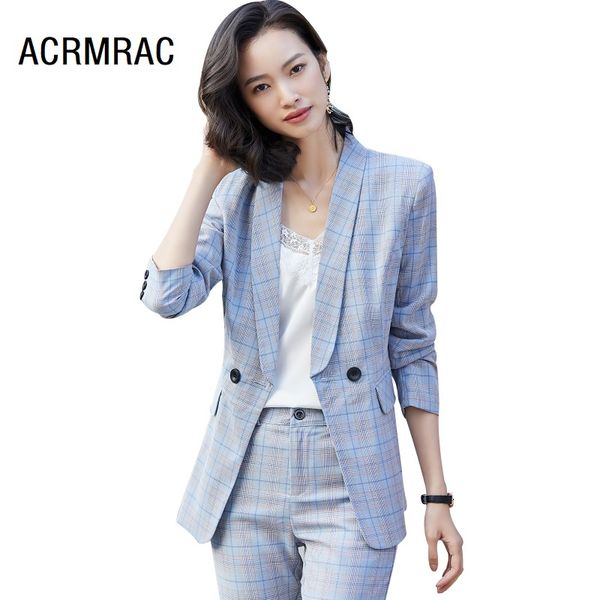 women suits summer long sleeve plaid blazers pants office lady formal work clothes women pants suits woman set 8215, White;black
women suits summer long sleeve plaid blazers pants office lady formal work clothes women pants suits woman set 8215, White;black