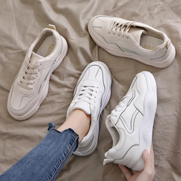 spring/autumn 2019 women shoes flats platform shoes woman fashion sneakers lace-up low-cut casual white luxury designers, Black
spring/autumn 2019 women shoes flats platform shoes woman fashion sneakers lace-up low-cut casual white luxury designers, Black