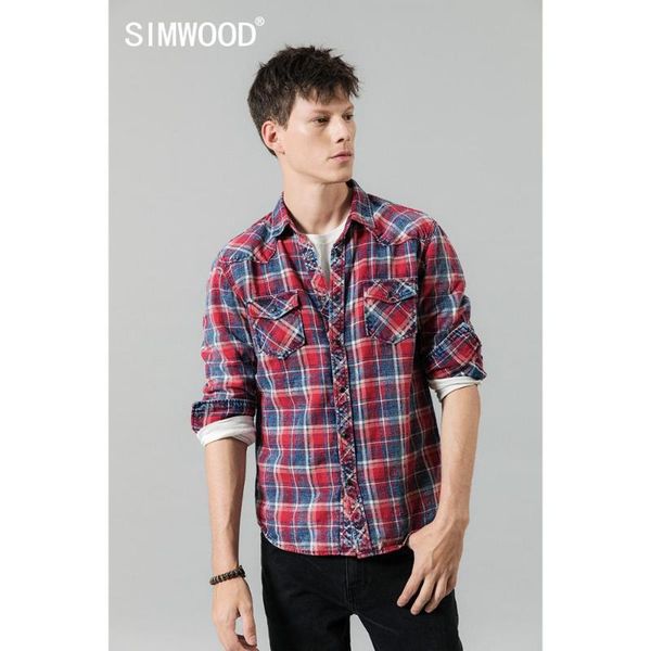 simwood 2019 осень зима новые клетчатые рубашки мужчины повседневная проверка двойной карман высокое качество 100% хлопок рубашка 190459, White;black
simwood 2019 осень зима новые клетчатые рубашки мужчины повседневная проверка двойной карман высокое качество 100% хлопок рубашка 190459, White;black