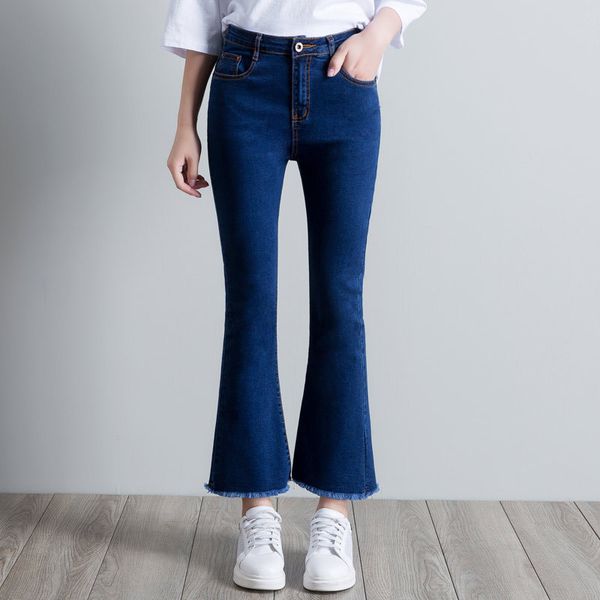 women's jeans streetwear for women 2021 spring high waist wide leg flare jean frayed skinny ankle length pants plus size, Blue
women's jeans streetwear for women 2021 spring high waist wide leg flare jean frayed skinny ankle length pants plus size, Blue