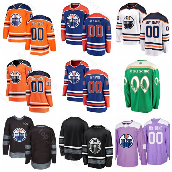 

Edmonton Oilers 99 Wayne Gretzky Jersey Ice Hockey 97 Connor McDavid 29 Leon Draisaitl 27 Milan Lucic 33 Cam Talbot 100th Anniversary