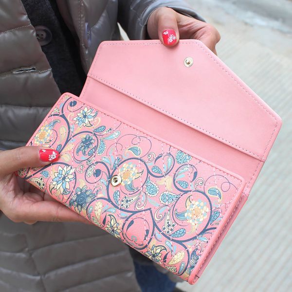 new fashion envelope women wallet hit color 3 fold flowers printing pu leather wallet long ladies clutch coin purse msj99, Red;black
new fashion envelope women wallet hit color 3 fold flowers printing pu leather wallet long ladies clutch coin purse msj99, Red;black