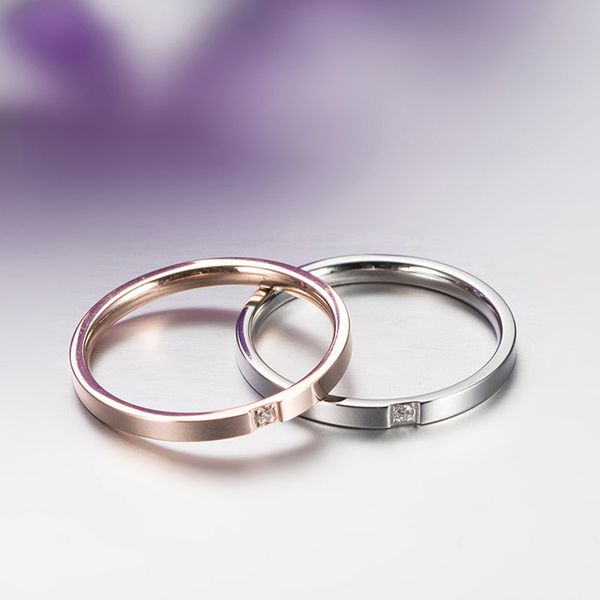 trendy simple cubic zirconia finger ring for women rose gold/steel color wedding band fashion stainless steel ring jewelry, Silver
trendy simple cubic zirconia finger ring for women rose gold/steel color wedding band fashion stainless steel ring jewelry, Silver