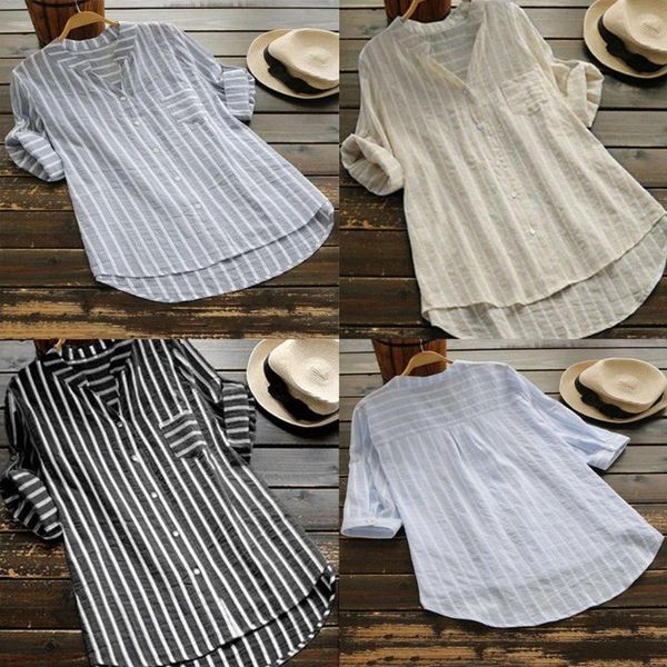 women's blouses & shirts summer fashion women long sleeve striped v neck blouse casual ladies loose tunic stripe plus size s-5xl, White
women's blouses & shirts summer fashion women long sleeve striped v neck blouse casual ladies loose tunic stripe plus size s-5xl, White
