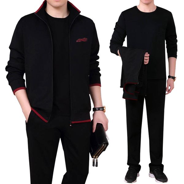 men jacket large size 3pcs jacket fashion comfortable tracksuit three-piece sweatershirt set casual men sportswear, Black;brown
men jacket large size 3pcs jacket fashion comfortable tracksuit three-piece sweatershirt set casual men sportswear, Black;brown