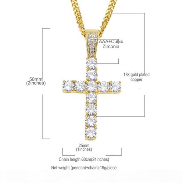 men women hip hop cross pendant necklace fully cubic zirconia rhinestone necklace 24" 24inch cuba chain 18k gold silver plated jewelry
men women hip hop cross pendant necklace fully cubic zirconia rhinestone necklace 24" 24inch cuba chain 18k gold silver plated jewelry